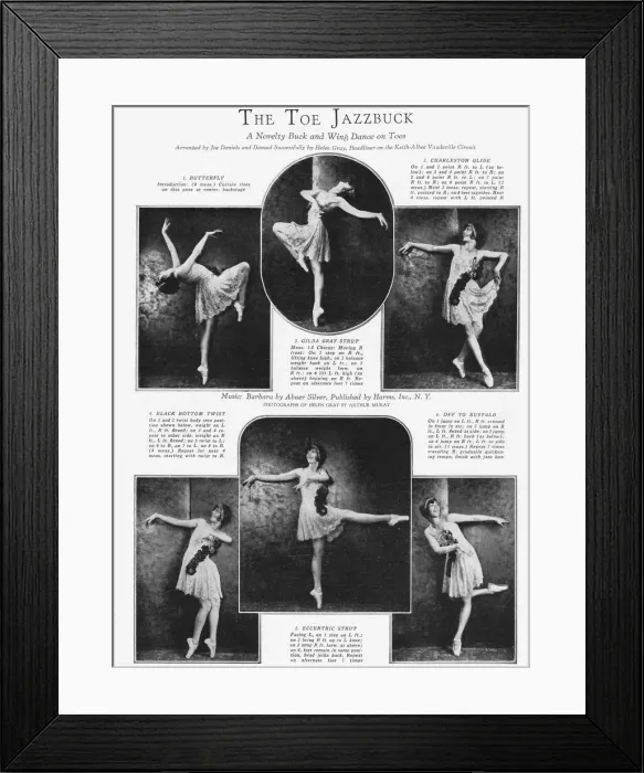 Framed Print : Helen Gray in The Toe Jazzbuck - a novelty Buck Framed Print : Helen Gray in The Toe Jazzbuck - a novelty Buck