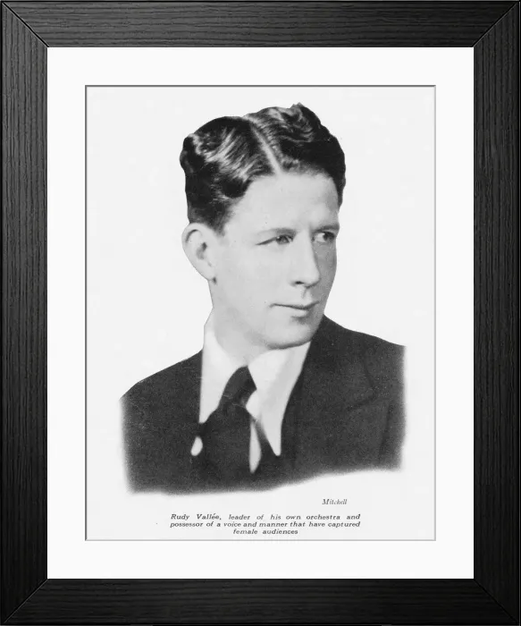 Framed Print : Portrait of Rudy Vallee, 1929 Framed Print : Portrait of Rudy Vallee, 1929