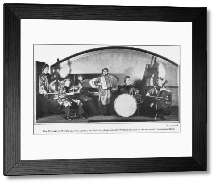 Framed Print : The Chicago orchestra called Smoking Dogs, 1929 Framed Print : The Chicago orchestra called Smoking Dogs, 1929