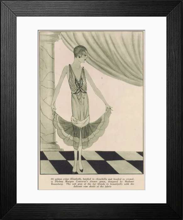 Framed Print : A sketch of a dinner or evening gown from Framed Print : A sketch of a dinner or evening gown from