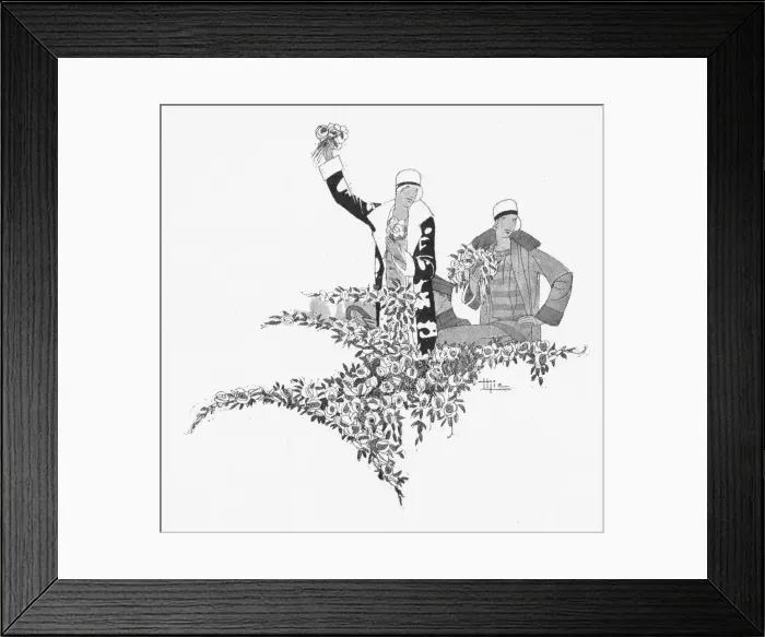 Framed Print : A Sketch by Hemjie of the Dolly Sisters Framed Print : A Sketch by Hemjie of the Dolly Sisters
