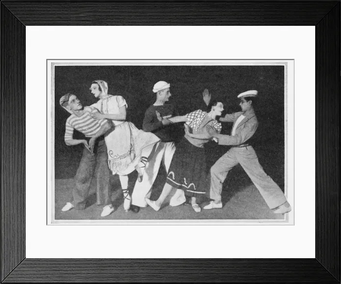 Framed Print : Diaghilevs scene Les Matelots from a performance in London Framed Print : Diaghilevs scene Les Matelots from a performance in London