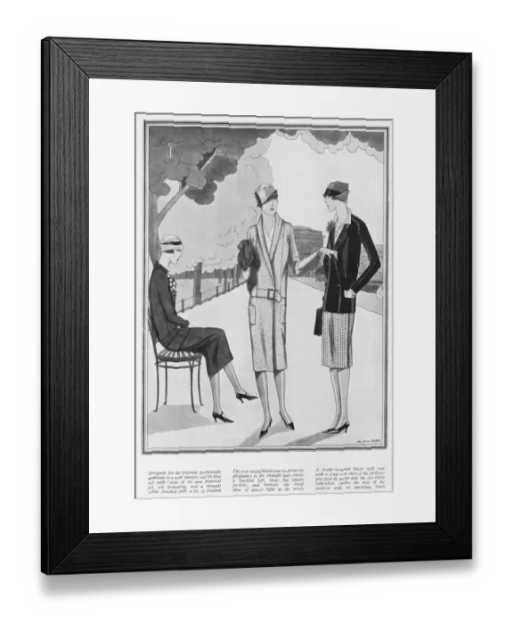 Framed Print : Three suits for an afternoon promenade, Paris, 1926 Framed Print : Three suits for an afternoon promenade, Paris, 1926