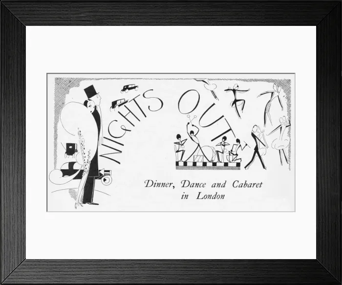 Framed Print : Header sketch by Fish for the Nights Out feature Framed Print : Header sketch by Fish for the Nights Out feature