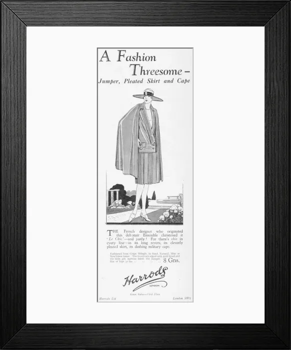 Framed Print : Advert for a French fashion ensemble called Le Framed Print : Advert for a French fashion ensemble called Le
