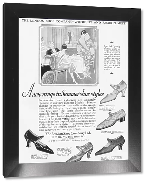 Advert for a new range of summer shoe styles