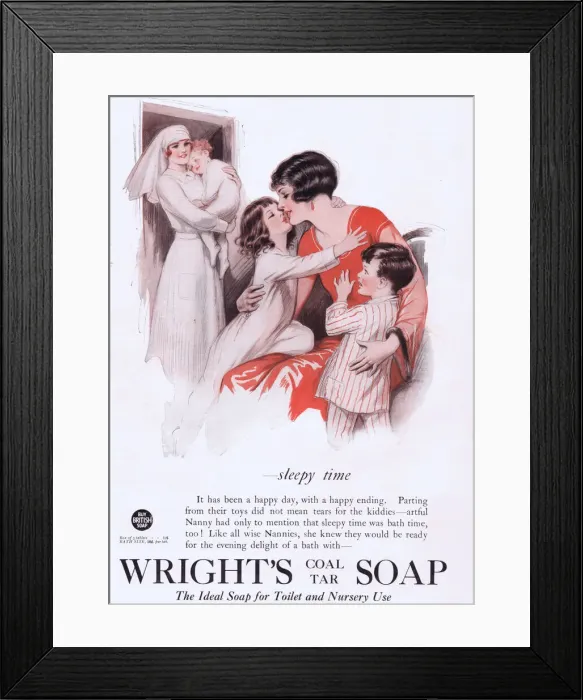 Framed Print : Advert for Wrights Coal Tar soap, 1926 Framed Print : Advert for Wrights Coal Tar soap, 1926