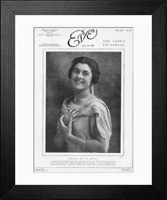 Framed Print : A portrait of Senorita Lili de Alvarez, Spain s Framed Print : A portrait of Senorita Lili de Alvarez, Spain s