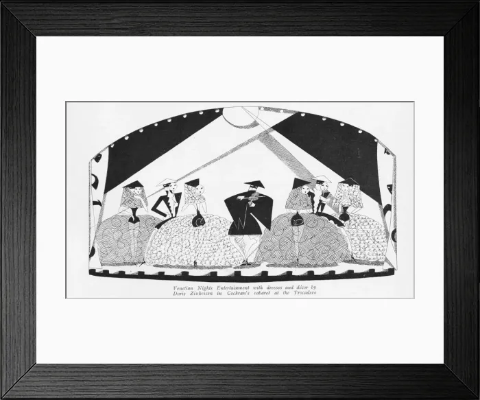 Framed Print : Sketch by Fish showing the scene Venetian Nights Framed Print : Sketch by Fish showing the scene Venetian Nights