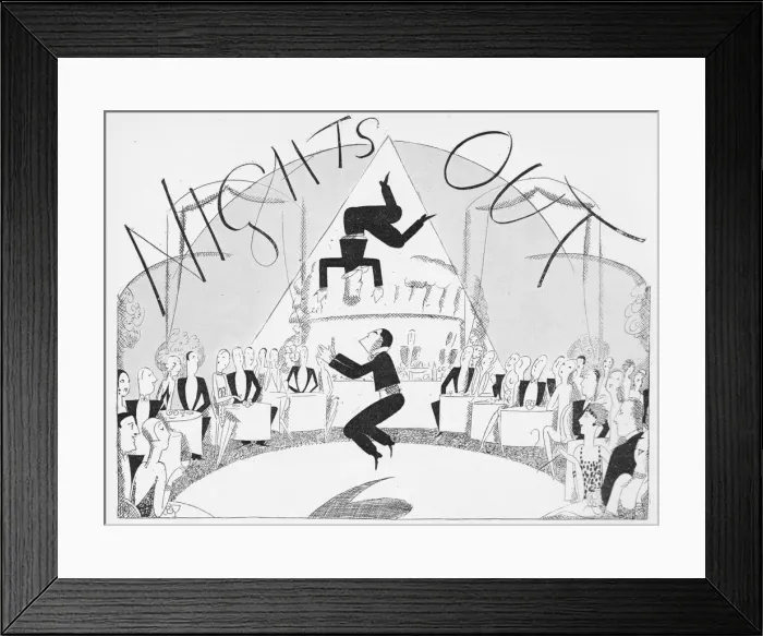 Framed Print : Header sketch by Fish for the Nights Out feature Framed Print : Header sketch by Fish for the Nights Out feature