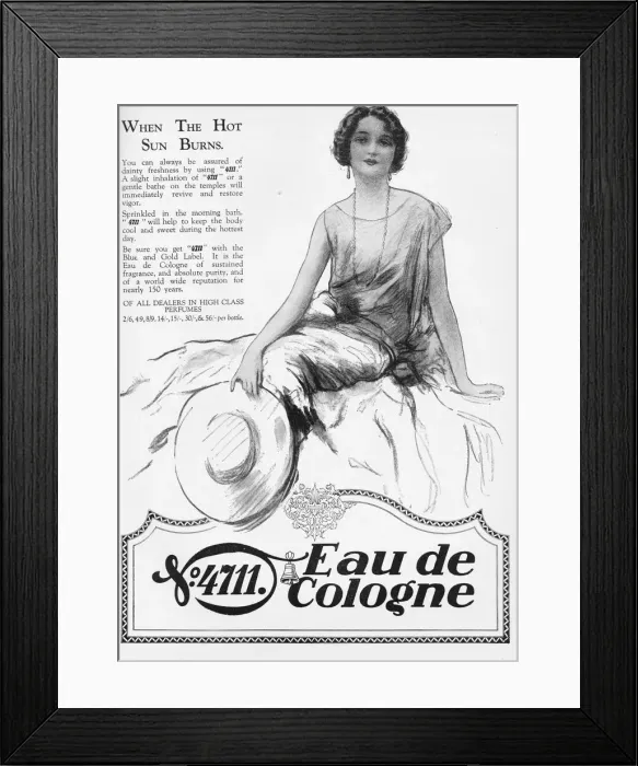 Framed Print : Advert for no4711 Eau de Cologne, 1926 Framed Print : Advert for no4711 Eau de Cologne, 1926