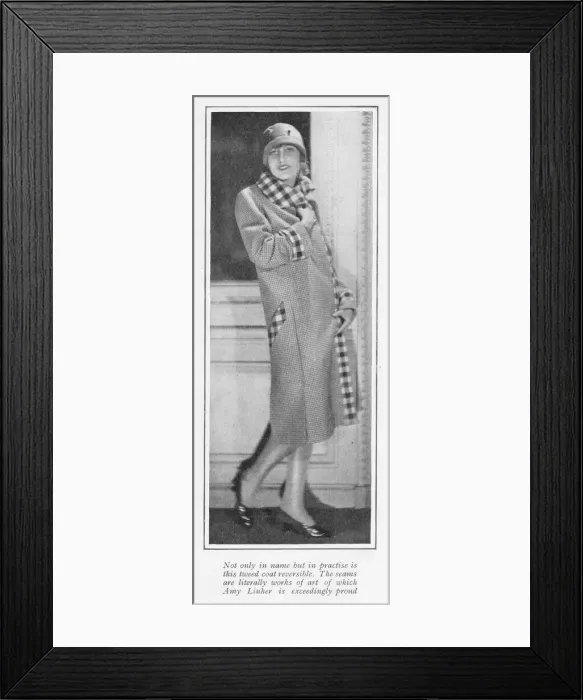 Framed Print : A tweed coat from Amy Linker, Paris, 1926 Framed Print : A tweed coat from Amy Linker, Paris, 1926