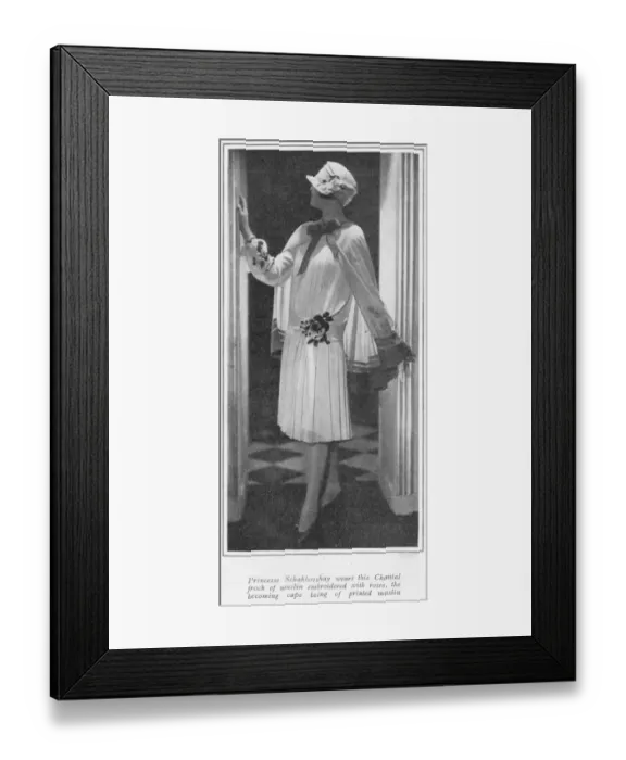 Framed Print : A frock by Chantal worn by Princess Schakhovskay, Paris Framed Print : A frock by Chantal worn by Princess Schakhovskay, Paris