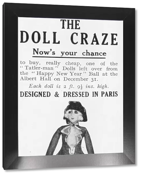 Advert for Tatler Man Dolls, 1926