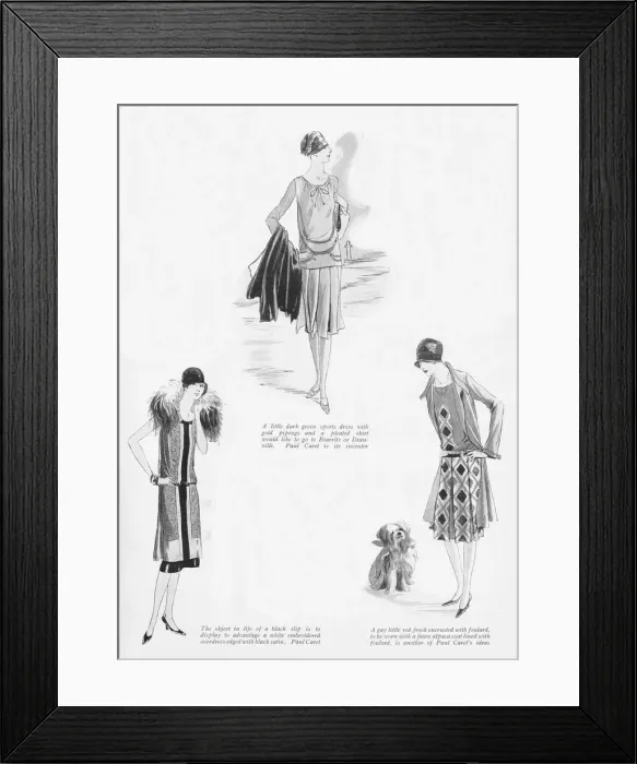 Framed Print : Three outfits from Paul Caret designed specifically Framed Print : Three outfits from Paul Caret designed specifically
