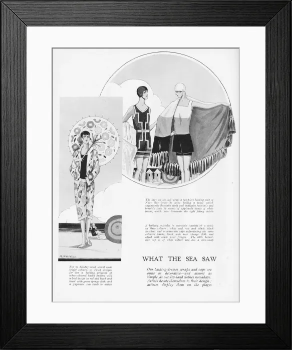 Framed Print : Some ideas for summer beach wear - bathing dresses Framed Print : Some ideas for summer beach wear - bathing dresses