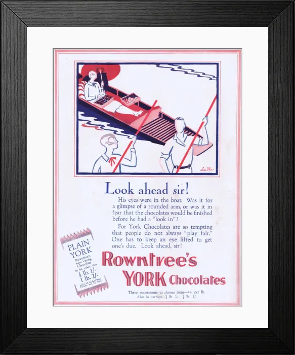 Framed Print : Advert for Rowntrees York Chocolate, 1926 Framed Print : Advert for Rowntrees York Chocolate, 1926