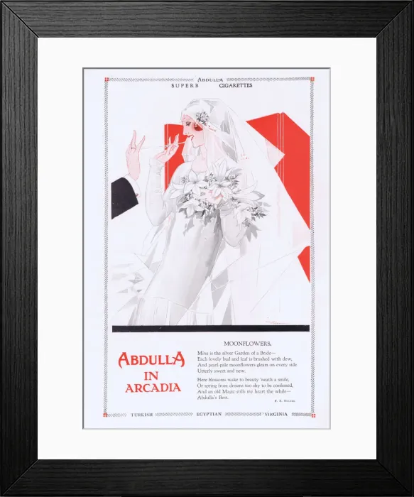 Framed Print : Advert for Abdulla cigarettes, 1926 Framed Print : Advert for Abdulla cigarettes, 1926