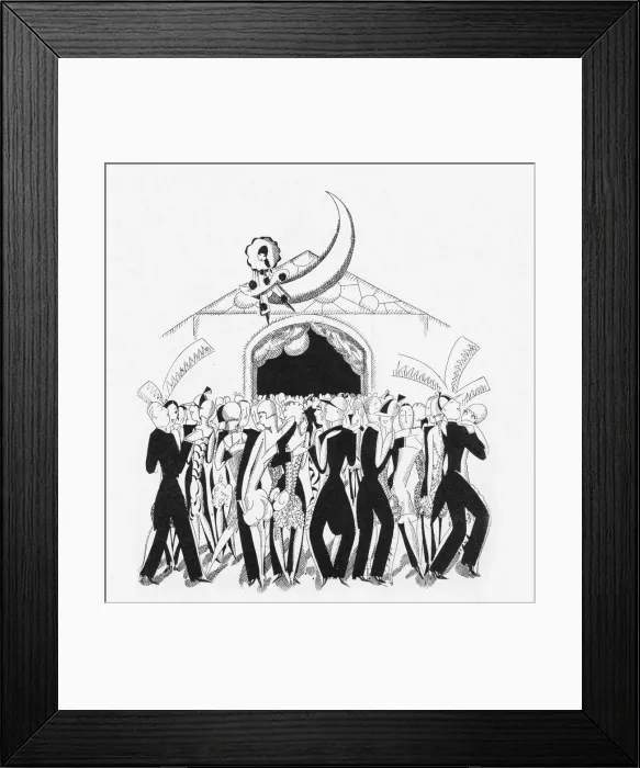 Framed Print : Sketch by Fish of dancing in the Winter Garden Framed Print : Sketch by Fish of dancing in the Winter Garden