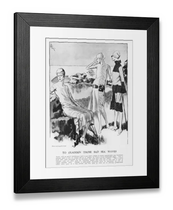 Framed Print : A trio of summer dresses sketched by Soulie ideal Framed Print : A trio of summer dresses sketched by Soulie ideal