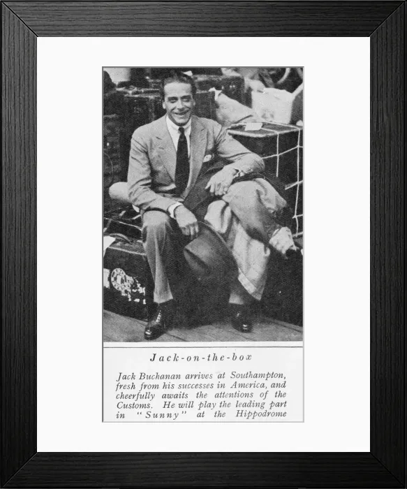 Framed Print : The actor Jack Buchanan arriving at Southampton from America Framed Print : The actor Jack Buchanan arriving at Southampton from America
