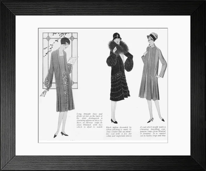 Framed Print : Three travelling oufits, Paris, 1926 from Beer Framed Print : Three travelling oufits, Paris, 1926 from Beer