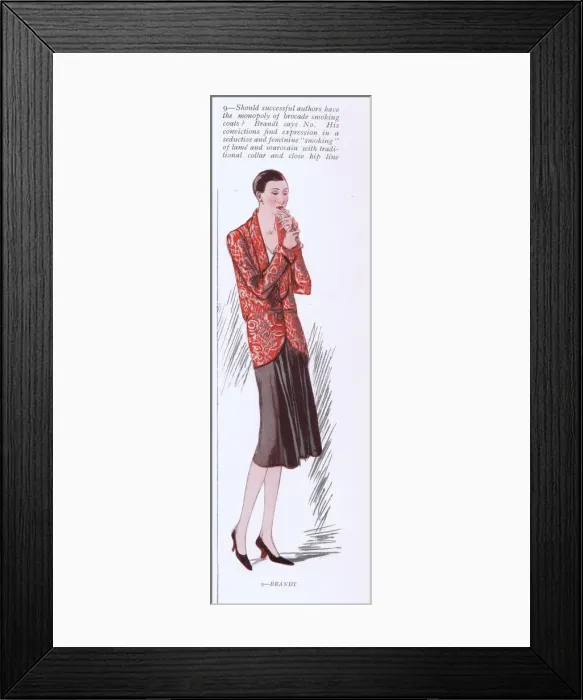 Framed Print : A smoking dress by Brandt, Paris, 1926