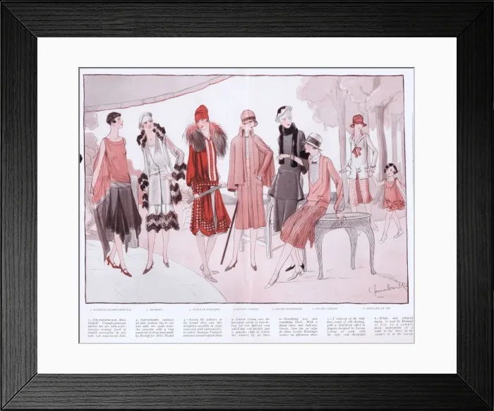 Framed Print : A range of Parisian fashions, 1926 Framed Print : A range of Parisian fashions, 1926