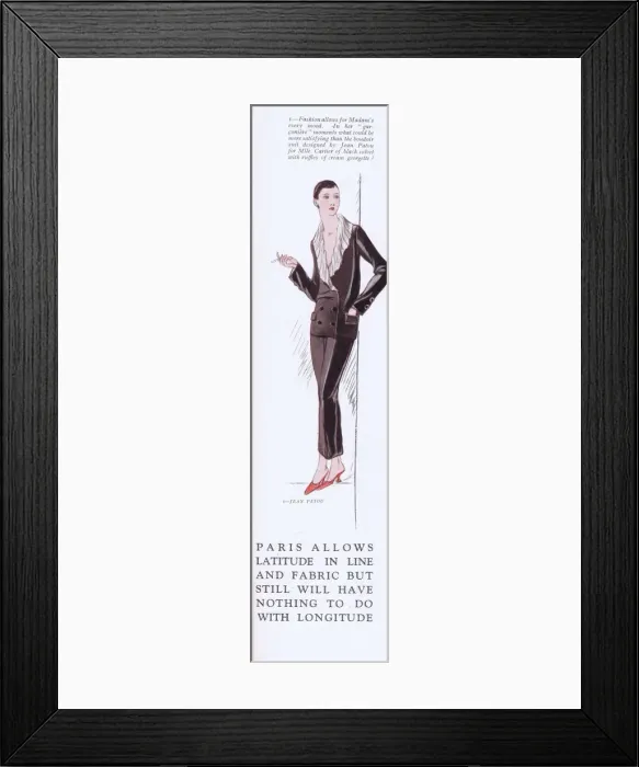 Framed Print : A boudoir suit by Jean Patou, Paris, 1926 Framed Print : A boudoir suit by Jean Patou, Paris, 1926