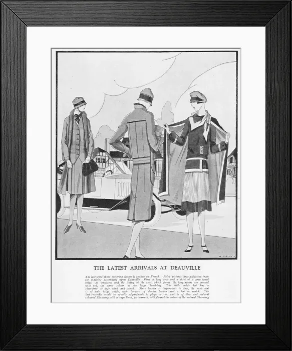 Framed Print : The latest arrivals at Deauville illustrating Framed Print : The latest arrivals at Deauville illustrating