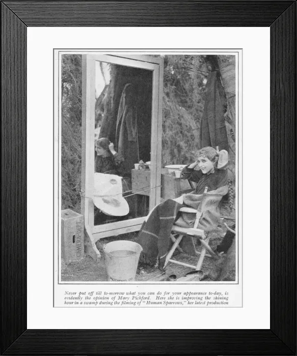 Framed Print : A portrait of the film star Mary Pickford during Framed Print : A portrait of the film star Mary Pickford during