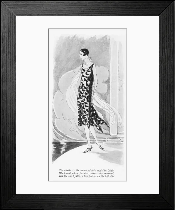 Framed Print : A gown from Yteb entitled Hirondelle, Paris, 1926 Framed Print : A gown from Yteb entitled Hirondelle, Paris, 1926