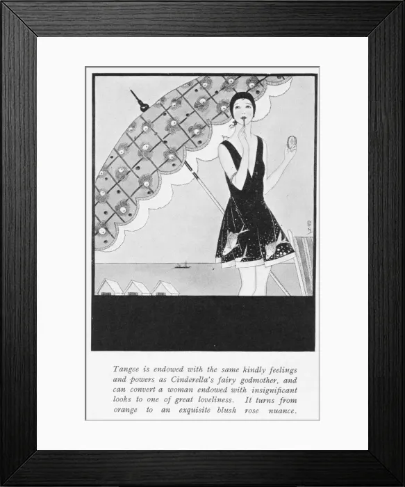 Framed Print : A sketch of a lady with an umbrella in the summer Framed Print : A sketch of a lady with an umbrella in the summer