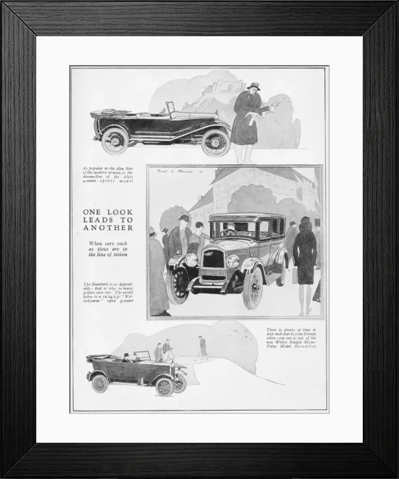 Framed Print : Three new car models from Alvis Sports, The Standard Framed Print : Three new car models from Alvis Sports, The Standard