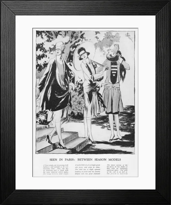 Framed Print : Three Between Seasons models, Paris, 1926 Framed Print : Three Between Seasons models, Paris, 1926