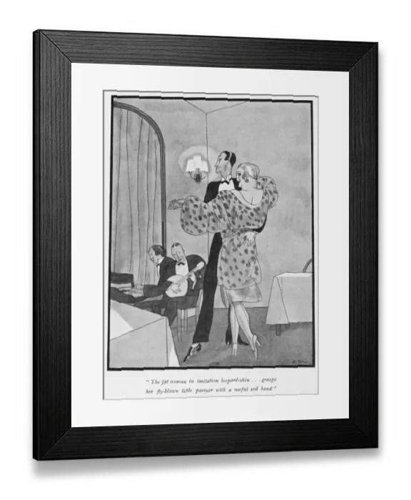Framed Print : A satrical sketch of a scene in a nightclub, London, 1926