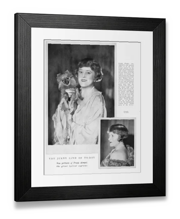 Framed Print : Portraits of the great lyrical soprano Frieda Hempel, 1925 Framed Print : Portraits of the great lyrical soprano Frieda Hempel, 1925