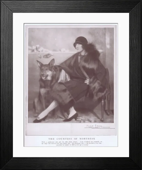 Framed Print : A portrait of the Countess of Northesk, formerly Framed Print : A portrait of the Countess of Northesk, formerly