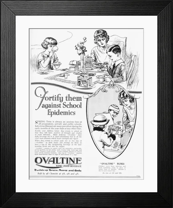 Framed Print : Advert for Ovaltine, 1925 Framed Print : Advert for Ovaltine, 1925