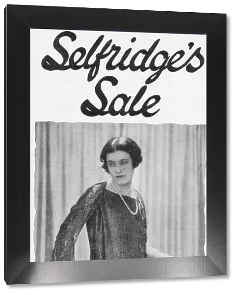 Advert for Selfridges illustrating an elegant