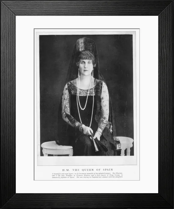 Framed Print : Portrait of the Queen of Spain, 1925 Framed Print : Portrait of the Queen of Spain, 1925