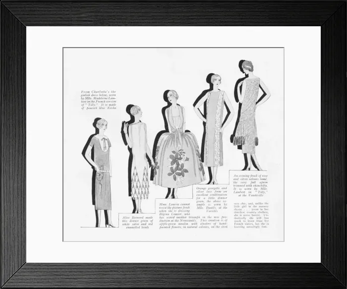 Framed Print : A range of current French fashions, 1925 Framed Print : A range of current French fashions, 1925