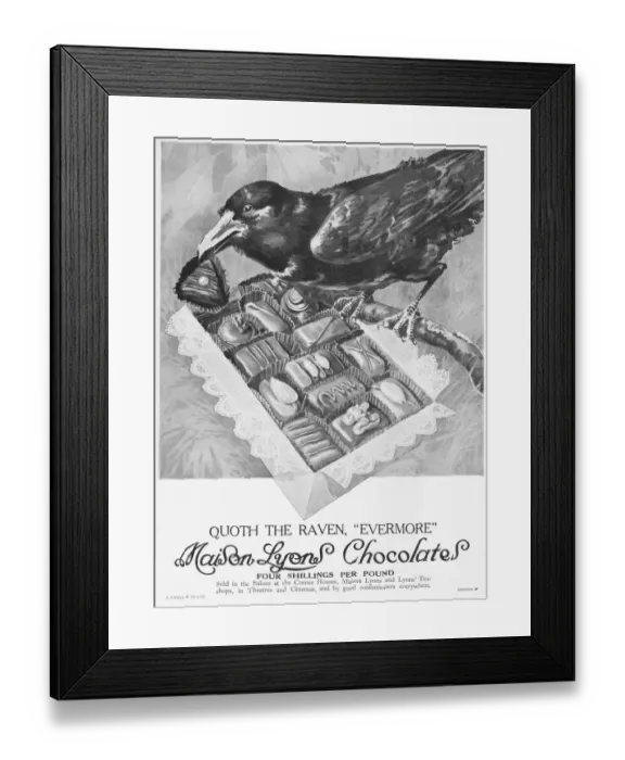 Framed Print : Advert for Maison Lyons chocolate, 1925 Framed Print : Advert for Maison Lyons chocolate, 1925