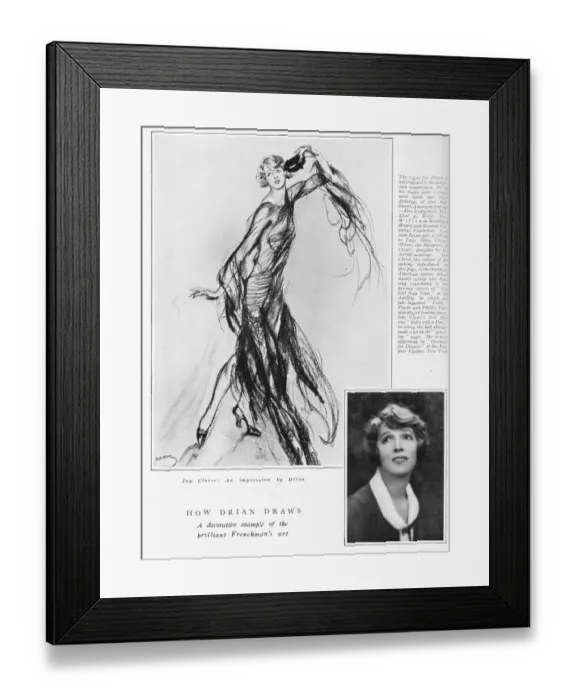 Framed Print : A feature about the French artist Drian and a Framed Print : A feature about the French artist Drian and a