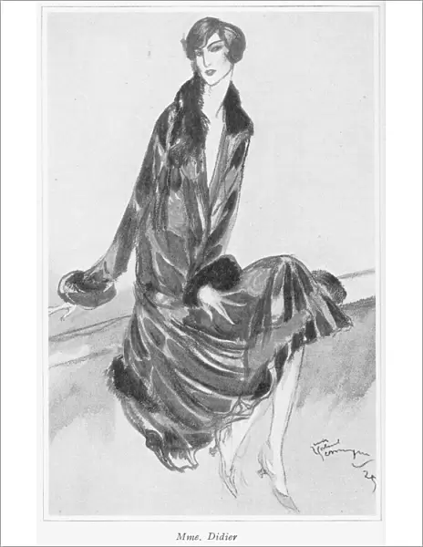 A sketch by Jean Gabriel Domergue of Mme Didier, Paris, 1925