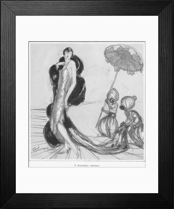 Framed Print : A sketch by Jean Gabriel Domergue Framed Print : A sketch by Jean Gabriel Domergue