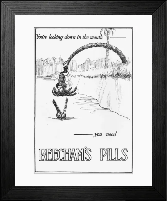 Framed Print : Advert for Beechams Pills, 1925 Framed Print : Advert for Beechams Pills, 1925