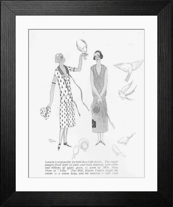 Framed Print : Two frocks from Lanvin, Paris, 1925 Framed Print : Two frocks from Lanvin, Paris, 1925