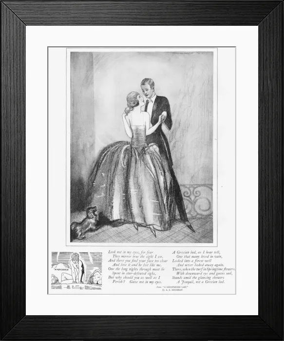 Framed Print : A sketch of young dancing couple, 1925 Framed Print : A sketch of young dancing couple, 1925
