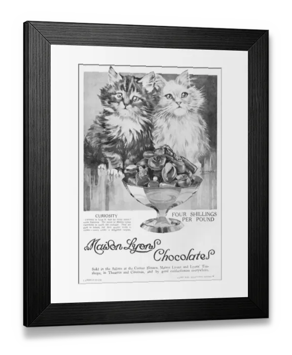 Framed Print : Advert for Maison Lyons chocolate, 1925 Framed Print : Advert for Maison Lyons chocolate, 1925